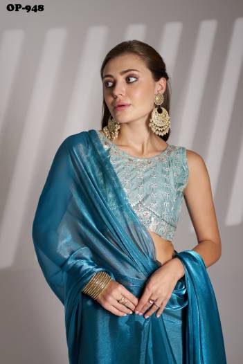 LAXMINAM OP-948 DESIGNER TWILL NET SAREE WHOLESALER IN INDIA
